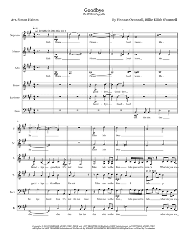 Goodbye (arr. Simon Haines)