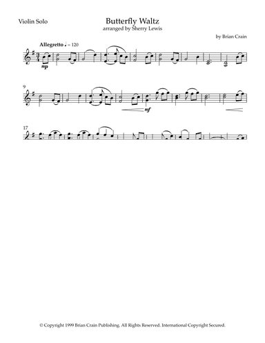 Butterfly Waltz (arr. Sherry Lewis)