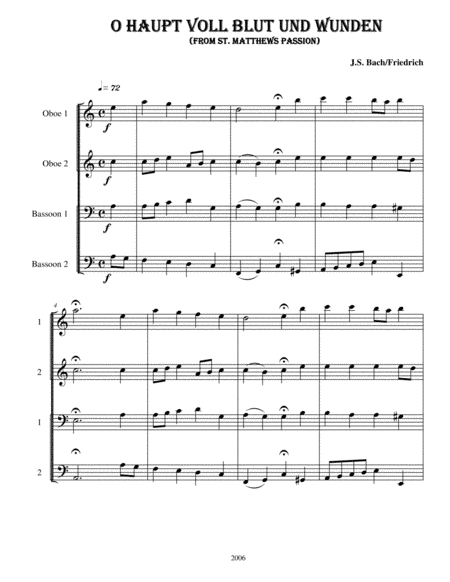 O Haupt Voll Blut Und Wunden (arr. Kenneth D. Friedrich)