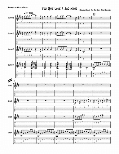 You Give Love A Bad Name (arr. Malcolm Escott)