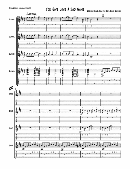 You Give Love A Bad Name (arr. Malcolm Escott)