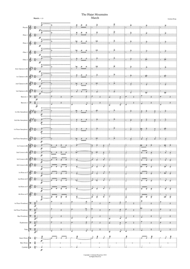 The Hajar Mountains March for Concert Band