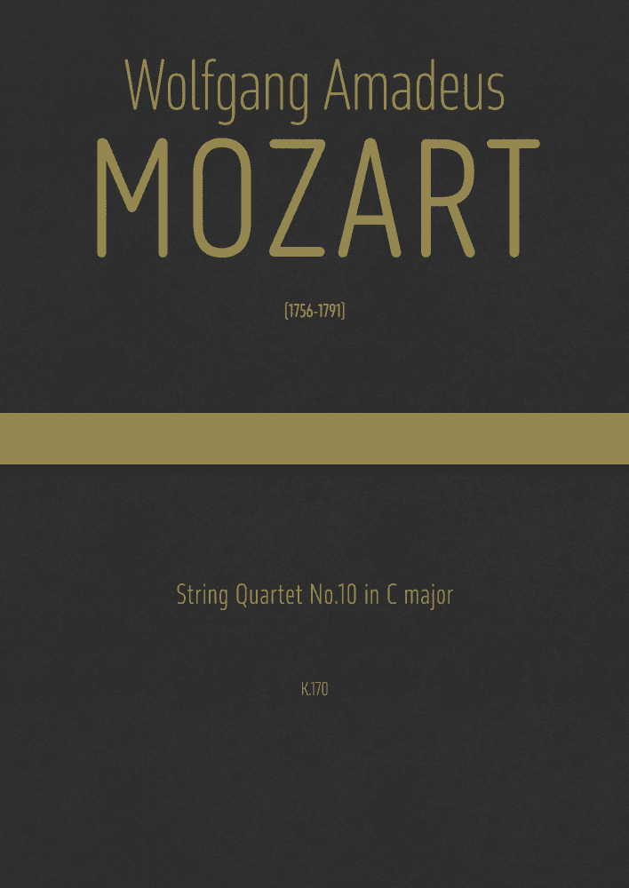 Mozart - String Quartet No.10 in C major, K.170 (arr. J.G. Cucó Barber)