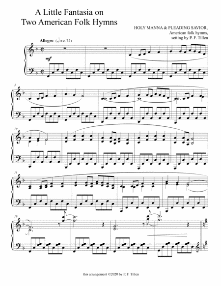 A Little Fantasia on Two American Folk Hymns (arr. P. F. Tillen)