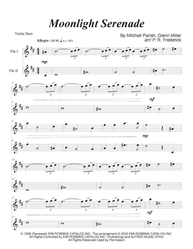 Moonlight Serenade (arr. P. R. Frederick)
