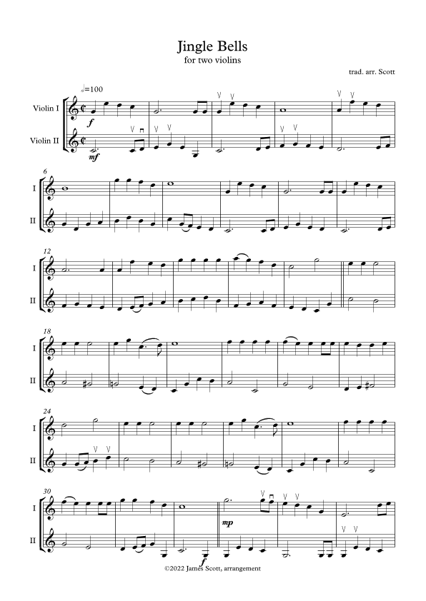 Jingle Bells (arr. James Scott)