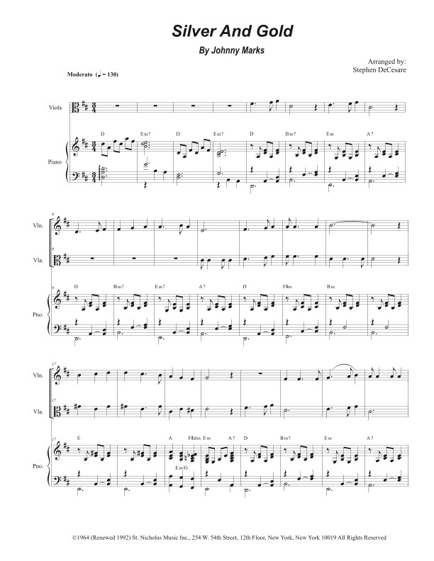 Silver And Gold (arr. Stephen DeCesare)