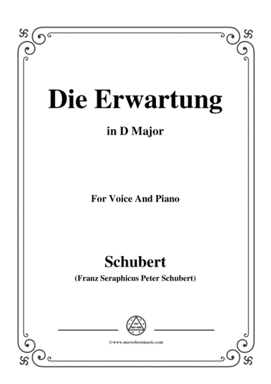Schubert-Die Erwartung,Op.116,in D Major,for Voice&Piano (arr. MSM)