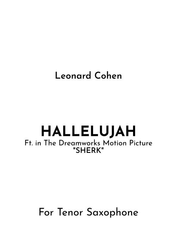 Hallelujah (arr. Jireh J.)