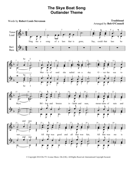 Skye Boat Song (arr. Bob O'Connell)
