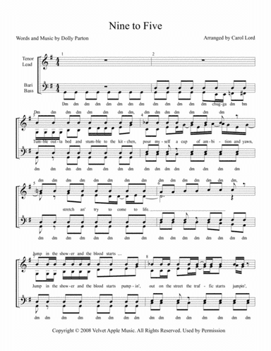 Nine To Five (arr. Carol Lord)