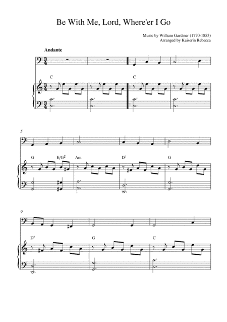 Be With Me, Lord, Where'er I Go (arr. Kaiserin Rebecca)