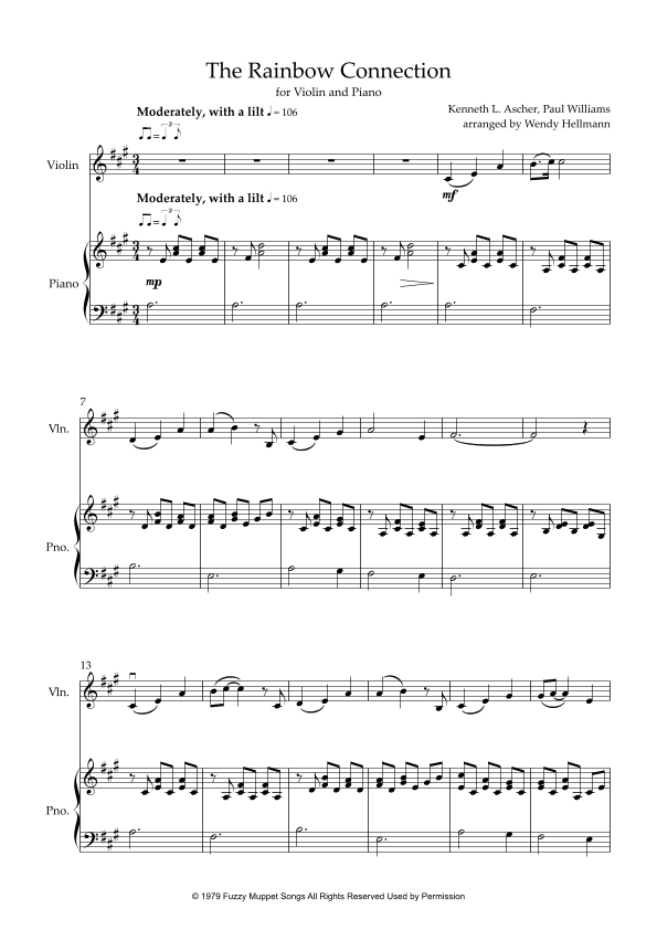 The Rainbow Connection (arr. Wendy Hellmann)