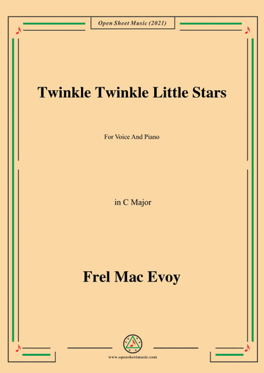 Frel Mac Evoy-Twinkle Twinkle Little Star,in C Major (arr. Open Cloud)
