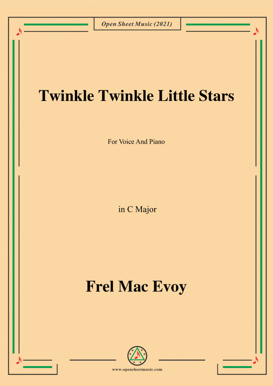 Frel Mac Evoy-Twinkle Twinkle Little Star,in C Major (arr. Open Cloud)