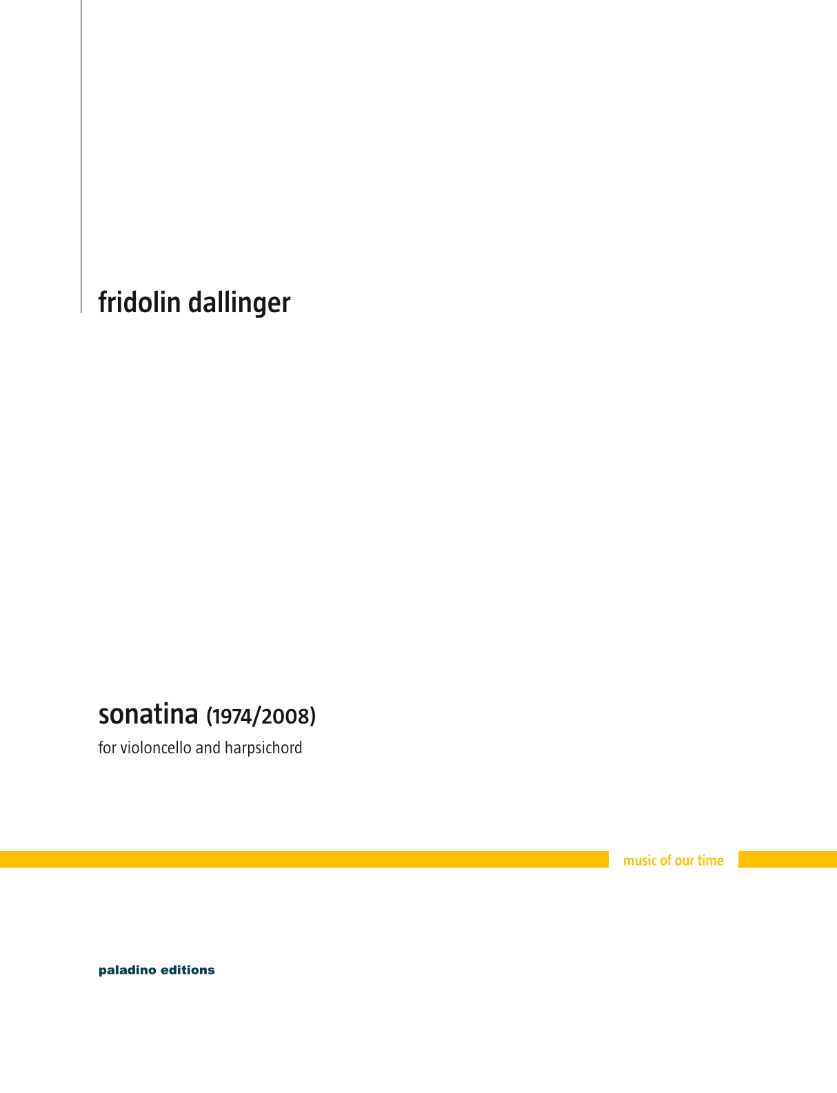 Sonata (1974/2008) for Violoncello and Harpsichord