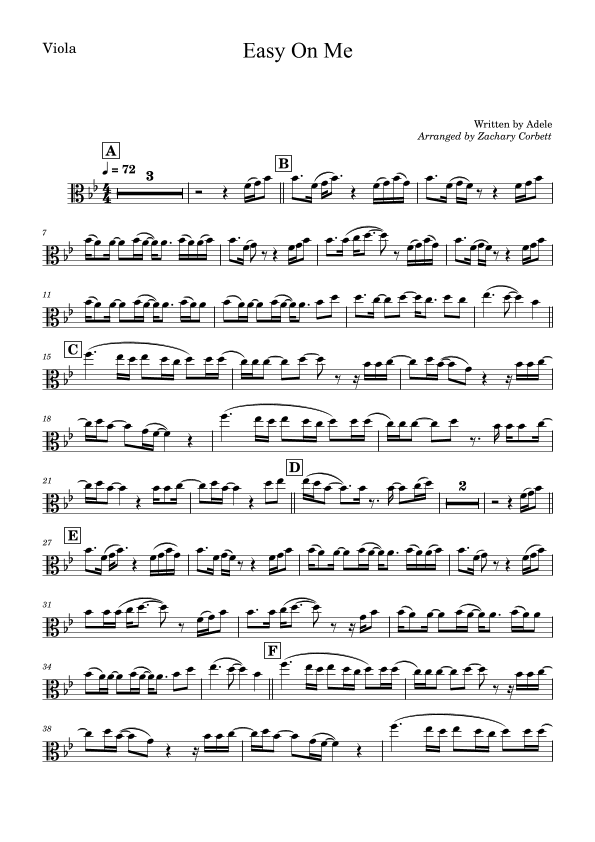 Easy On Me (arr. Zachary Corbett)