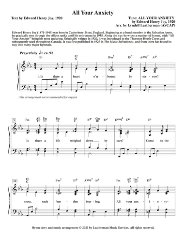 All Your Anxiety (arr. Lyndell Leatherman)
