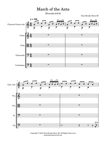 March of the Ants (Guitar and String Quartet)