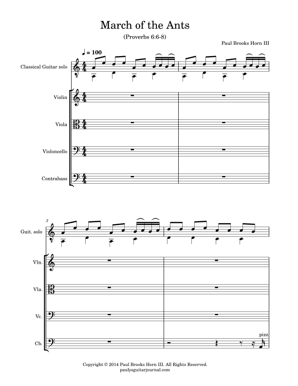 March of the Ants (Guitar and String Quartet)