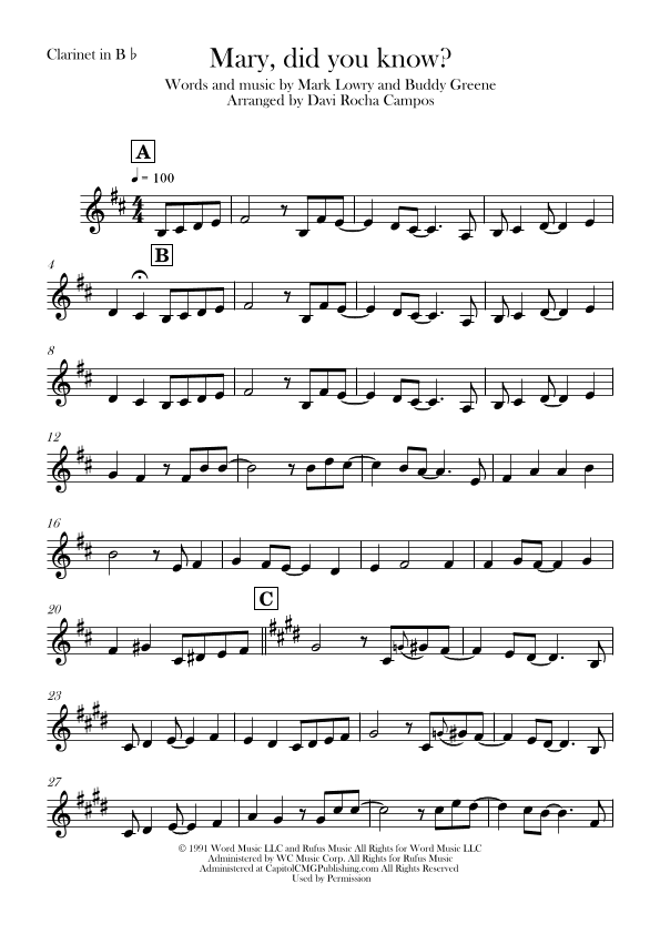 Mary, Did You Know? (arr. Davi Rocha Campos)