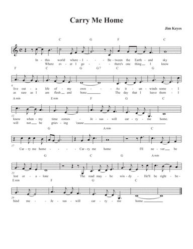 Jesus Will Carry Me Home
