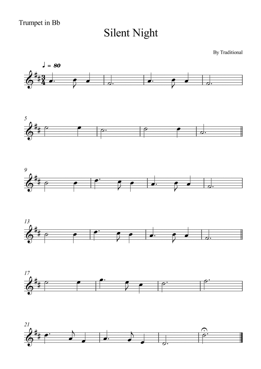 Silent Night - Trumpet (arr. Wesley S. SIlva)