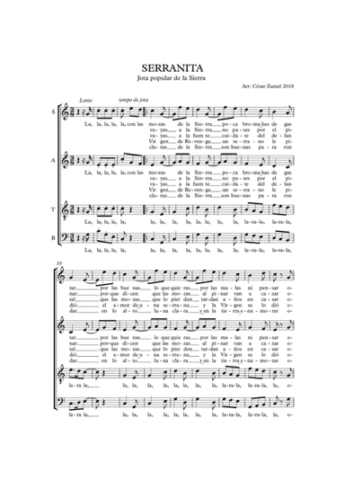 Serranita (arr. César Zumel)