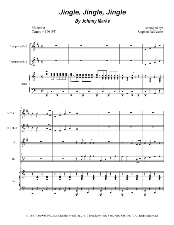 Jingle, Jingle, Jingle (arr. Stephen DeCesare)