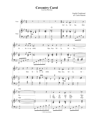Coventry Carol (arr. Curtis Hanson)