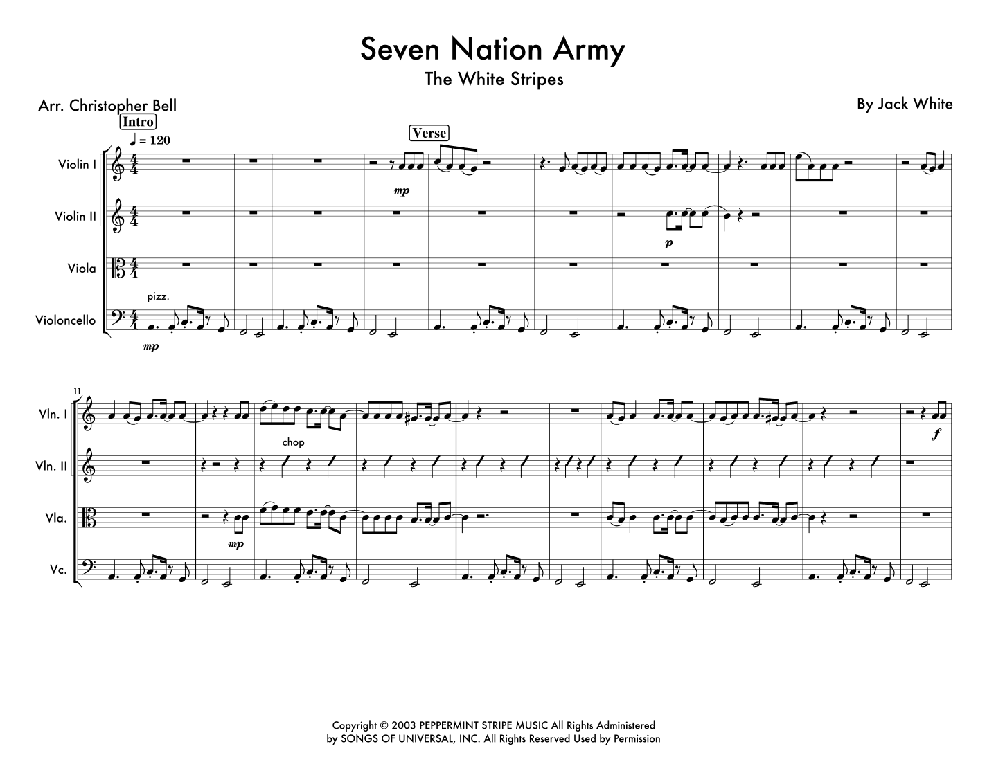 Seven Nation Army (arr. Christopher Bell)