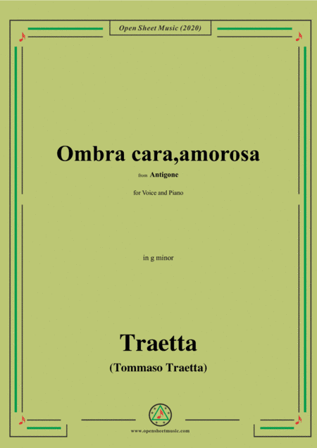 Traetta-Ombra cara,amorosa,in g minor,for Voice and Piano (arr. MSM)