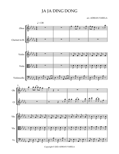 Ja Ja Ding Dong (arr. Adrian Varela)