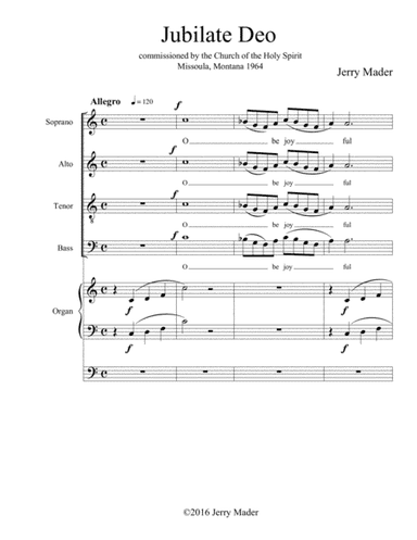 Jubilate Deo for SATB & organ