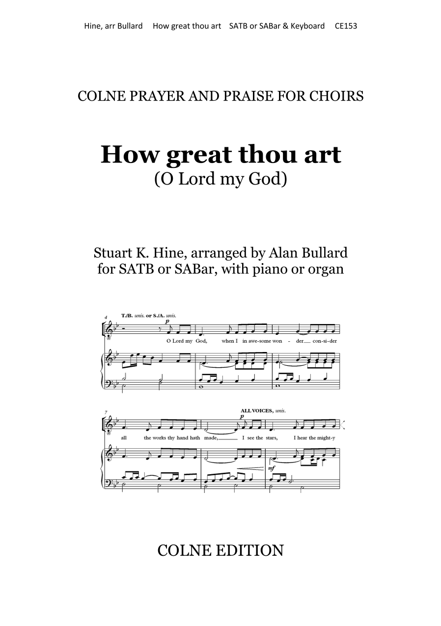 How Great Thou Art (arr. Alan Bullard)