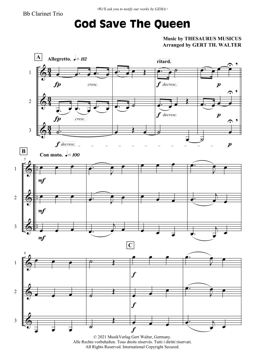 God Save The Queen (arr. Gert Th. Walter)