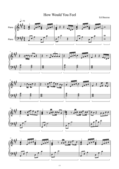 How Would You Feel (paean) (arr. Ed Sheeran)
