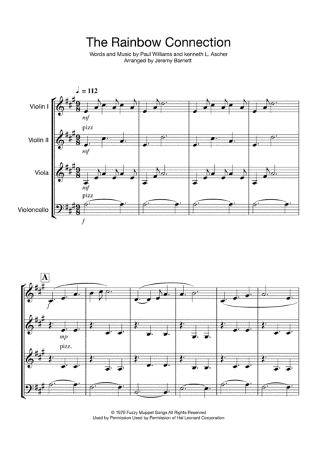 The Rainbow Connection (arr. Jeremy Barnett)