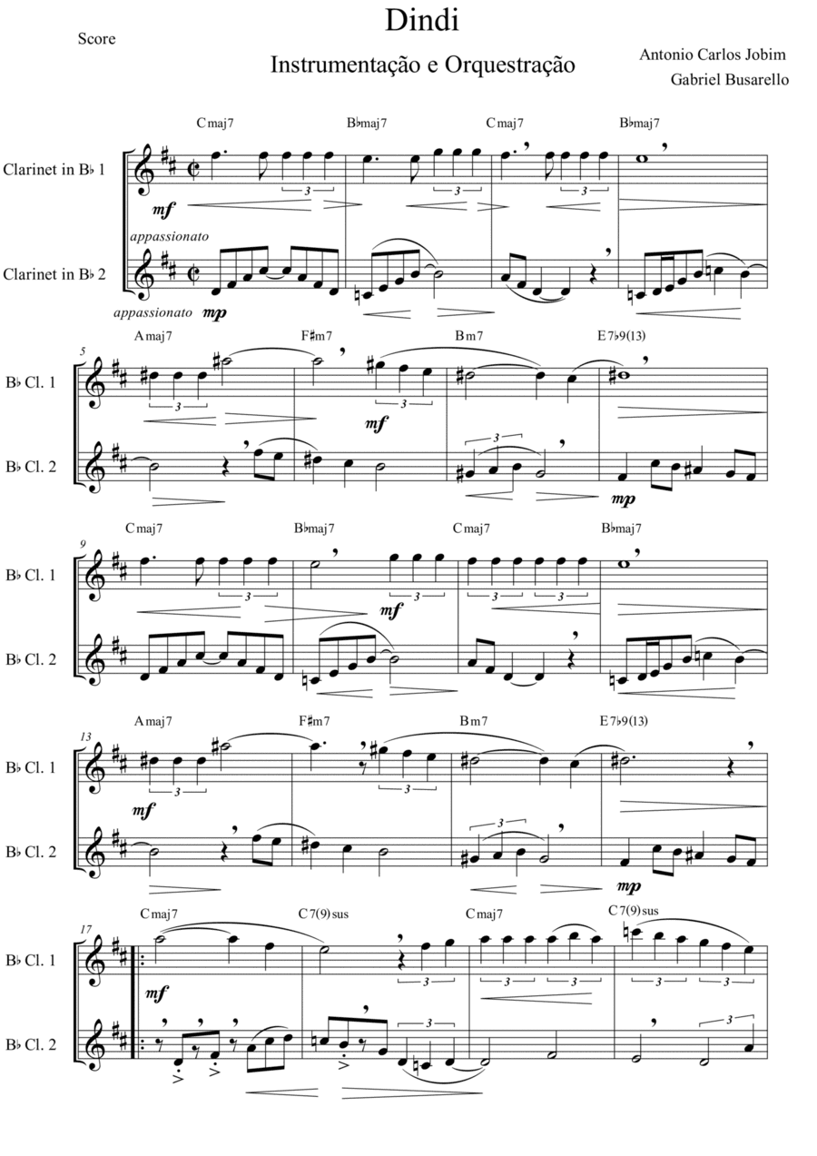 Dindi (arr. Gabriel Busarello)