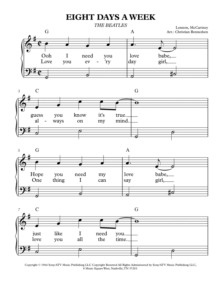 Eight Days A Week (arr. Christian Bennedsen)