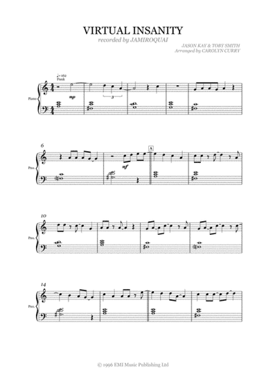 Virtual Insanity (arr. Carolyn Curry)