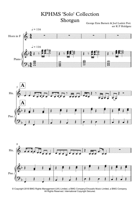 Shotgun (arr. Kevin P Holdgate)