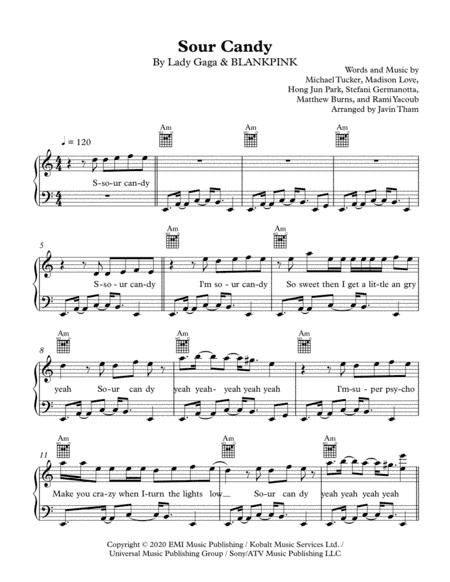 Sour Candy (arr. Javin Tham)