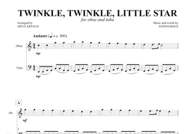 Twinkle Twinkle Little Star (arr. Art.o Artaud)