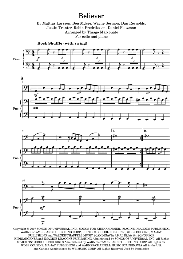 Believer (arr. Thiago Marconato)