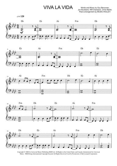 Viva La Vida (arr. Music-holley)