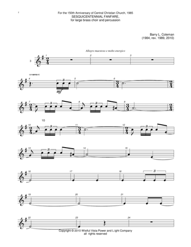 Sesquicentennial cornet 3