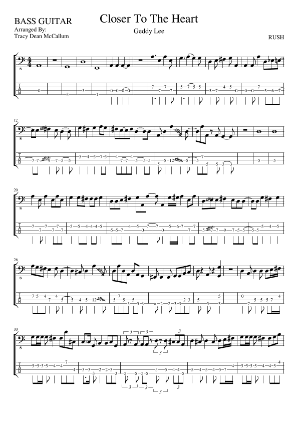 Closer To The Heart (arr. Tracy Dean McCallum)