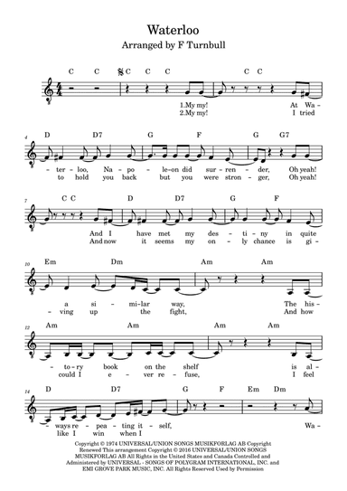 Waterloo (arr. F Turnbull)