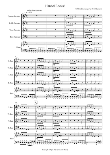 Handel Rocks! for Recorder and Piano (arr. David Burndrett)
